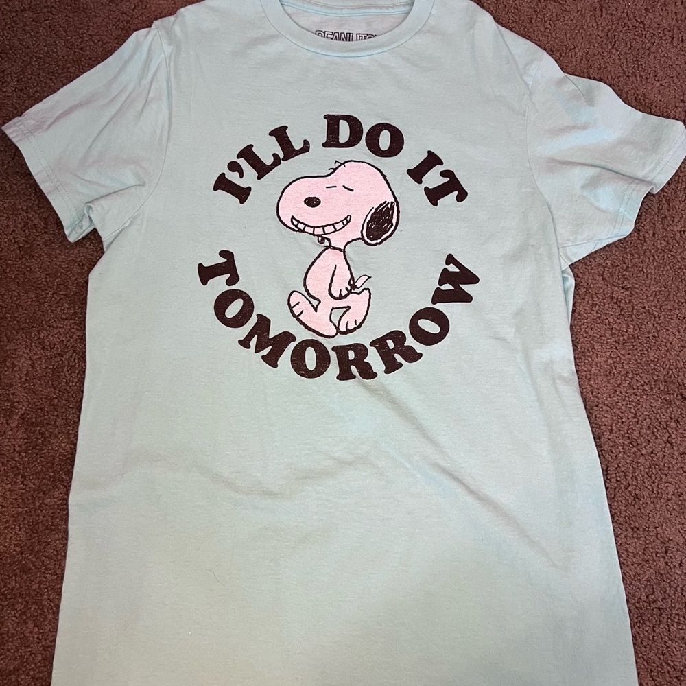 Peanuts Snoopy Light Blue Dog T-Shirt